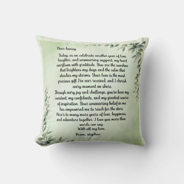 10 Years of Love: A Heartfelt Anniversary message  Cushion (Front)