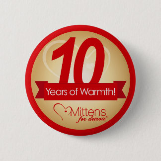10 Years of Warmth with Mittens for Detroit Pin