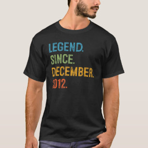 10 Years Old 10th Bday Boys Legend Since December T-Shirt