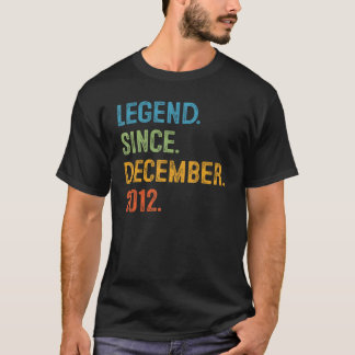 10 Years Old  10th Bday Boys Legend Since December T-Shirt