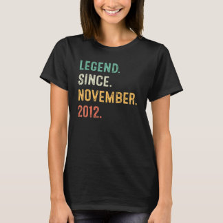 10 Years Old  10th Bday Boys Legend Since November T-Shirt
