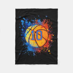 10 Years Old 10th Birthday Basball Gift For Boys Fleece Blanket