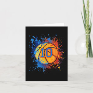 10 Years Old 10th Birthday Basketball Gift For Boy Card