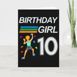 10 Years Old Birthday Bouldering Rock Climbing For Card