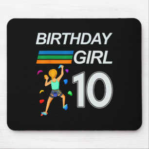 10 Years Old Birthday Bouldering Rock Climbing For Mouse Mat