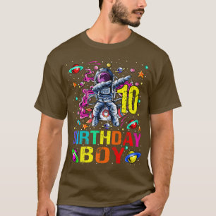 10 Years Old Boy Astronaut 10th Birthday Boy Space T-Shirt
