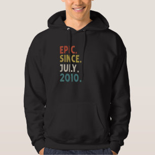 10 Years Old Epic Since July 2012 10th Birthday Hoodie