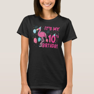 10 Years Old Flamingo Birthday It's My 10th Birthd T-Shirt