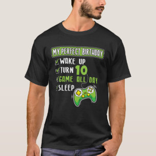 10 Years Old Gamer Boy 10Th Perfect Birthday Party T-Shirt