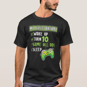 10 Years Old Gamer Boy 10th Perfect Birthday Party T-Shirt