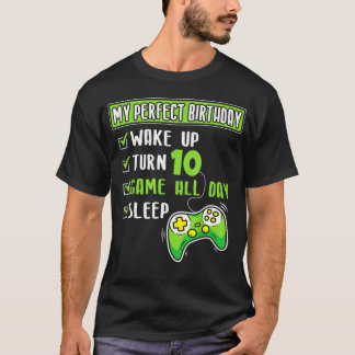 10 Years Old Gamer Boy 10th Perfect Birthday T-Shirt