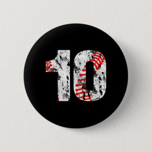 10 Years Old Gifts Number 10 Baseball 10th Birthda 6 Cm Round Badge