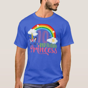 10 Years Old Girl Unicorn 10th Tenth Birthday  T-Shirt