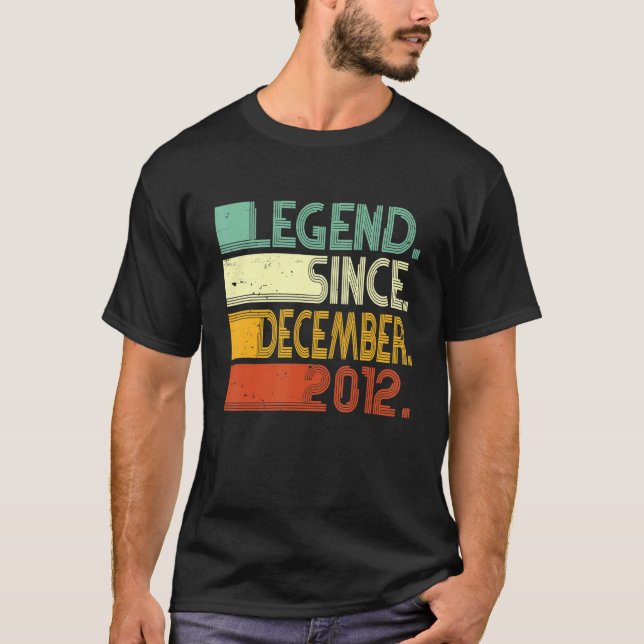 10 Years Old  Legend Since December 2012 10th Birt T-Shirt (Front)