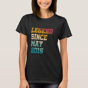 10 Years Old Legend Since May 2015 Vintage 10th Bi T-Shirt