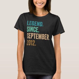 10 Years Old Legend Since September 2012 10th Birt T-Shirt