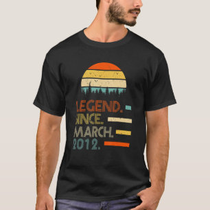 10 Years Old Retro Birthday  Legend Since March 20 T-Shirt