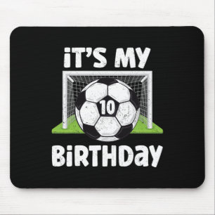 10 Years Old Soccer 10th Birthday Player Kids B-da Mouse Mat