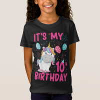 10 Years Old Unicorn Flossing 10th Birthday Girl