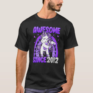 10 Years Old Unicorn Flossing 10th Birthday Girl U T-Shirt