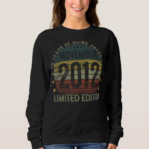 10 Years Old Vintage 10th Birthday November 2012 Sweatshirt
