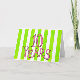 10 Years Sobriety Birthday / Anniversary Card