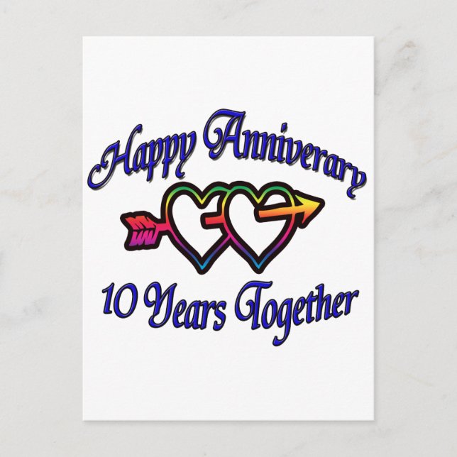 10 Years Together Postcard (Front)