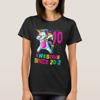10 Years Unicorn Dabbing 10th Birthday Girl Unicor T-Shirt