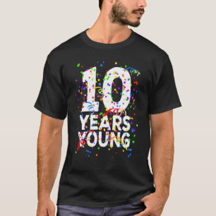 10 Years Young Happy 10th Birthday Boys Girls T-Shirt