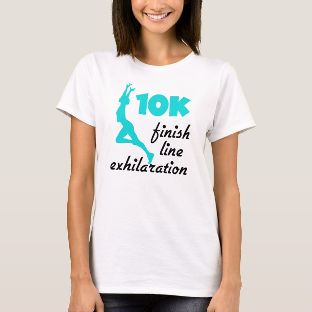 10K Aqua Finish Line T-Shirt (Front)