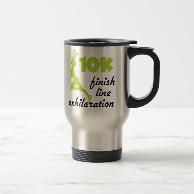 10K Green Finish Line Travel Mug (Right)