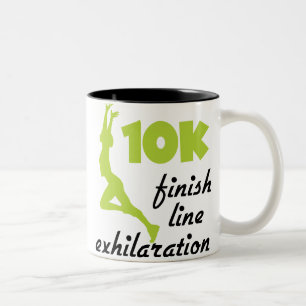 10K Green Finish Line Two-Tone Coffee Mug