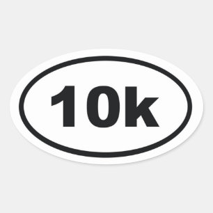 10k oval sticker