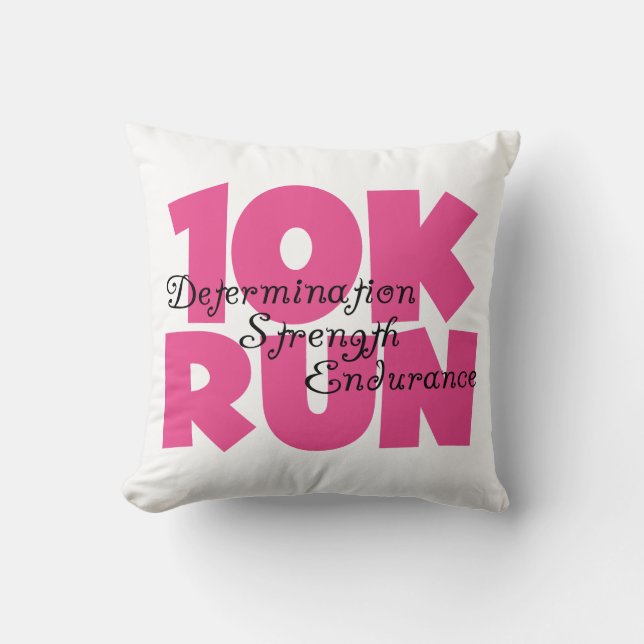 10K Run Pink Sports Running Cushion (Front)