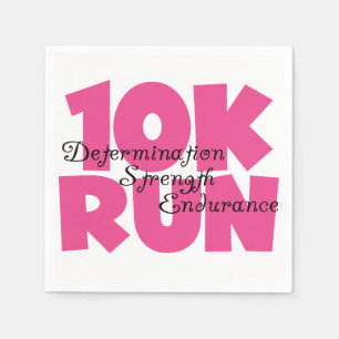 10K Run Pink Sports Running Napkin