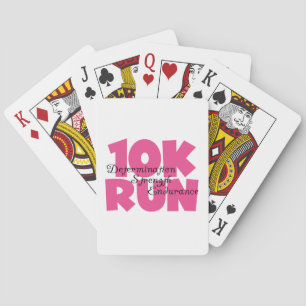 10K Run Pink Sports Running Playing Cards