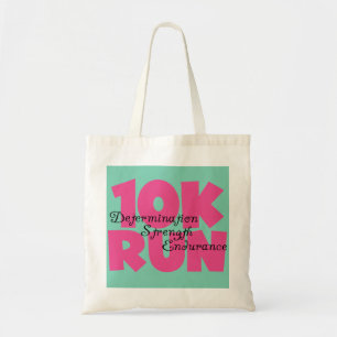 10K Run Pink Sports Running Tote Bag