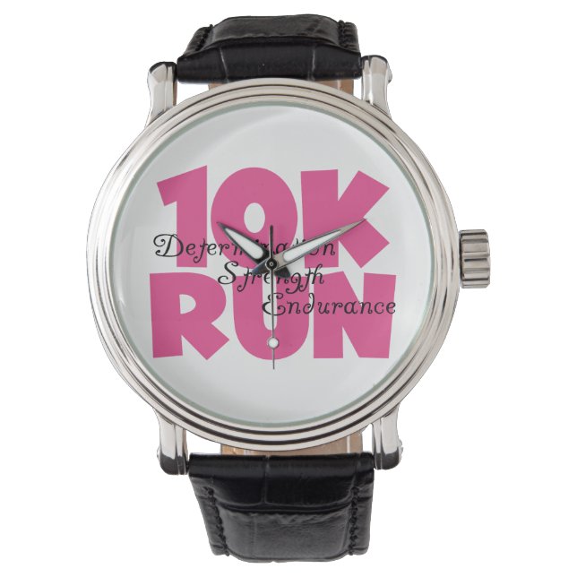 10K Run Pink Sports Running Watch (Front)