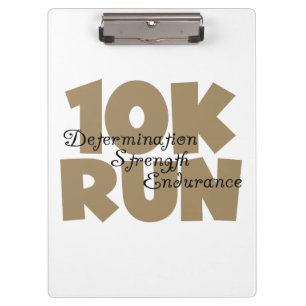 10K Run Tan Sports Running Clipboard