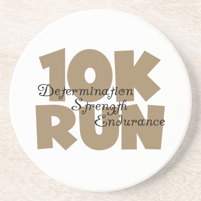 10K Run Tan Sports Running Coaster (Front)
