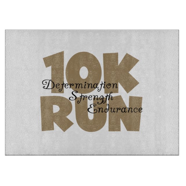 10K Run Tan Sports Running Cutting Board (Front)