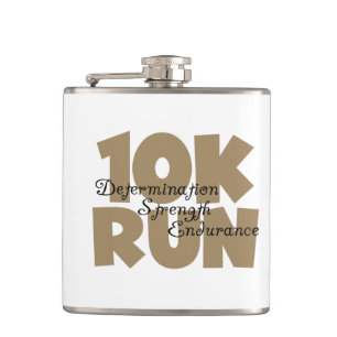 10K Run Tan Sports Running Hip Flask