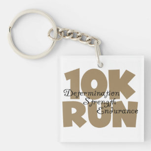 10K Run Tan Sports Running Key Ring