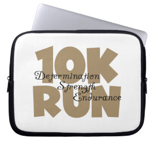 10K Run Tan Sports Running Laptop Sleeve