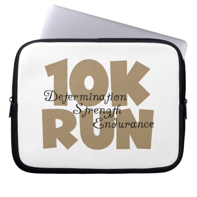10K Run Tan Sports Running Laptop Sleeve (Front)