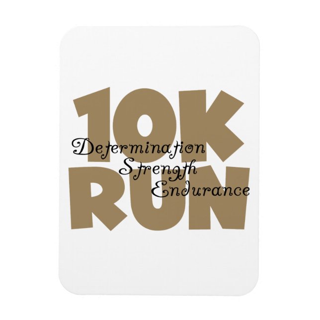10K Run Tan Sports Running Magnet (Vertical)