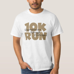 10K Run Tan Sports Running T-Shirt
