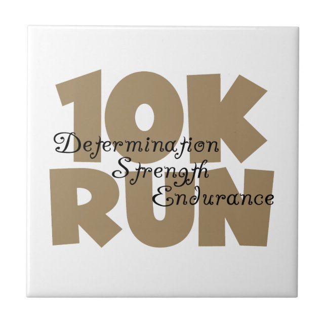 10K Run Tan Sports Running Tile (Front)