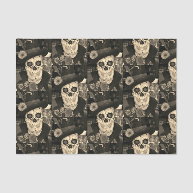 10lb Tissue Paper, DAY OF THE DEAD HALLOWEEN Paper (Front)