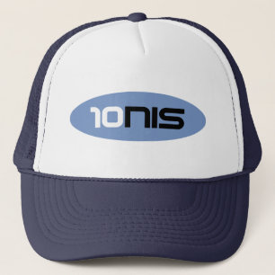 10NIS Blue Tennis Brand Trucker Hat